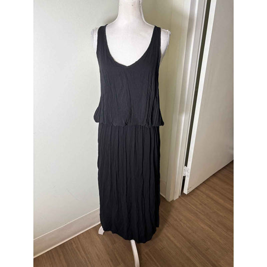 Hard Tail Black Backless Rayon Maxi Dress Sz L