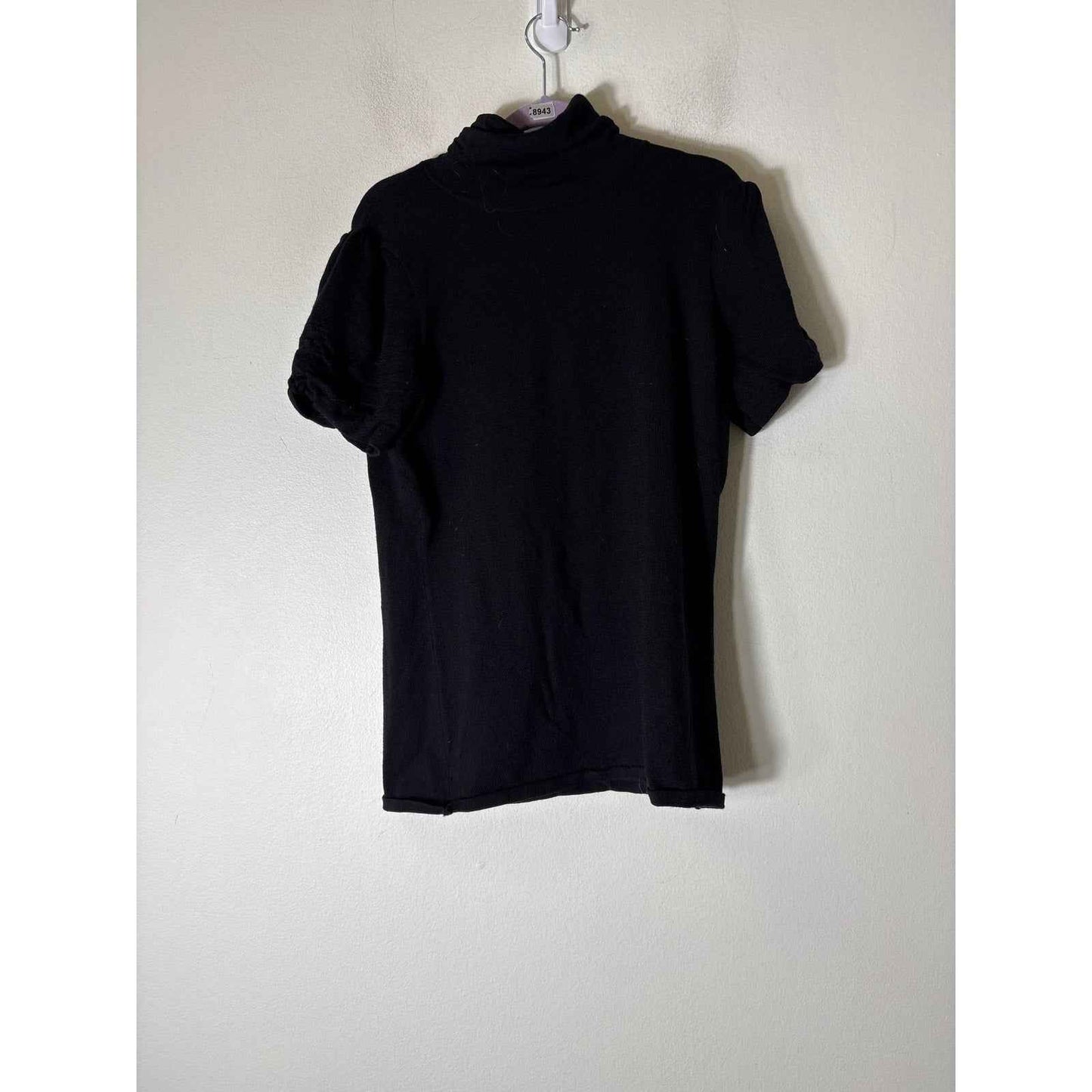 Antonio Melani Black Short Sleeve Turtle Neck Sz XS