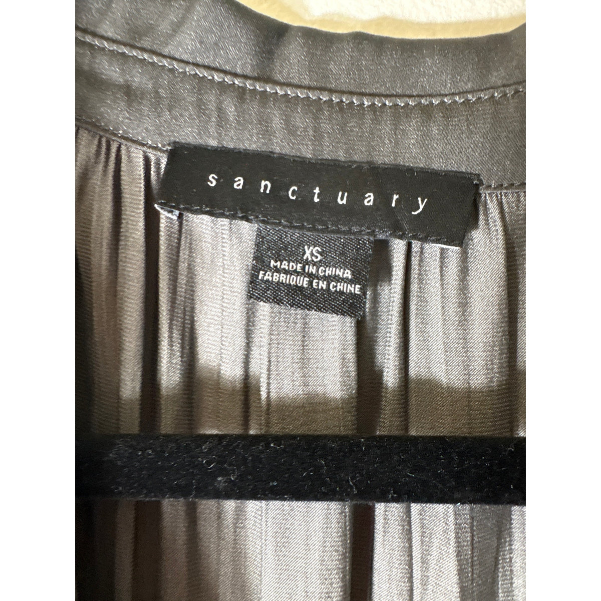 Sanctuary Gray Button Up Long Sleeve Button Up Top Sz S