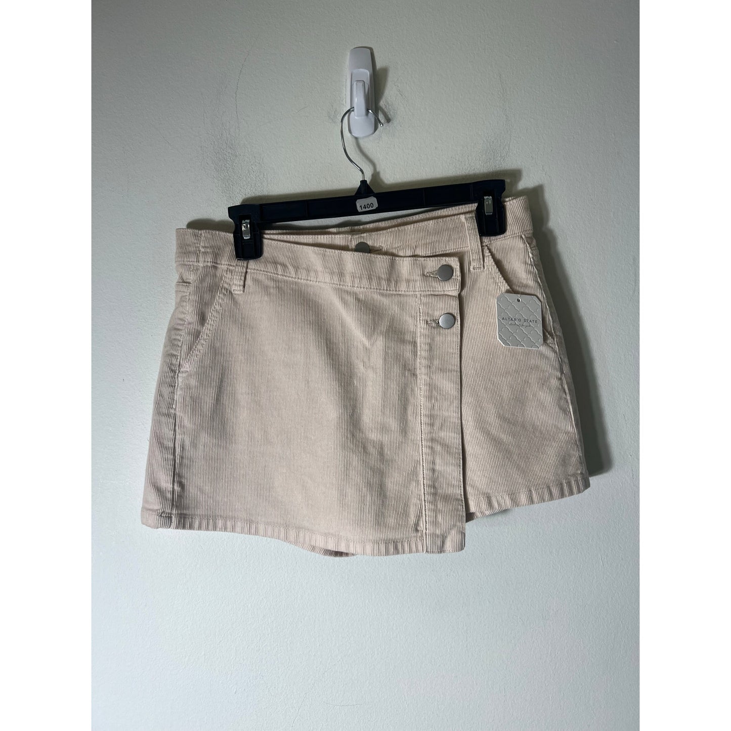 NWT Alter'd State Beige Corduroy Mini Skirt/Skort Sz S