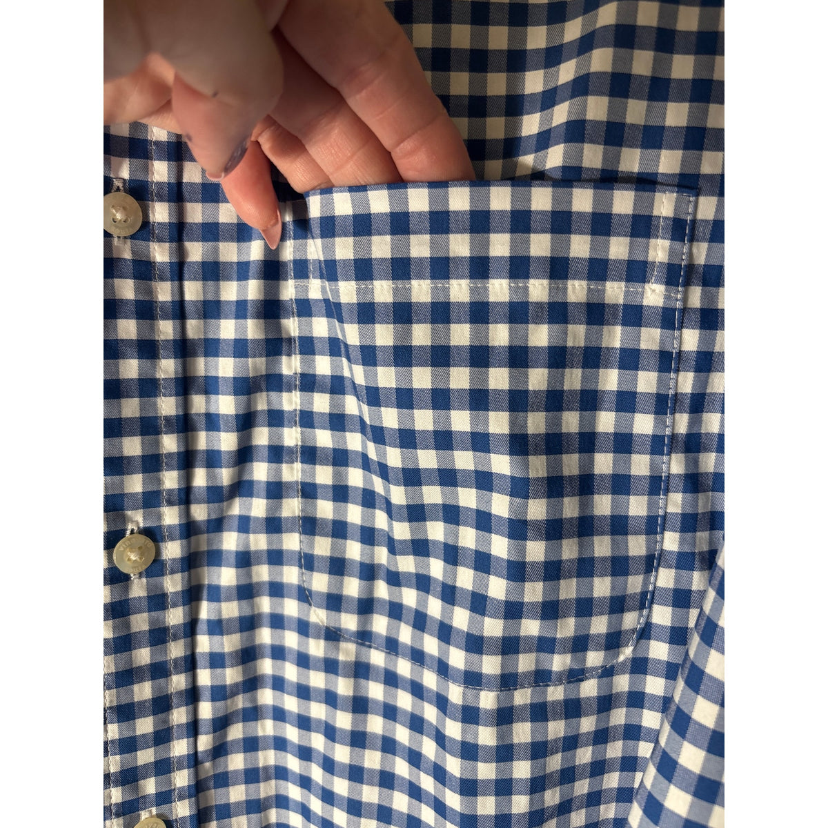 Men's Vineyard Vines OTG Performance Blue and White Check Sz M