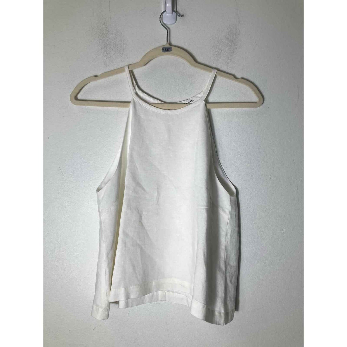 Emerson Fry White Linen Halter Neck Tank Sz S