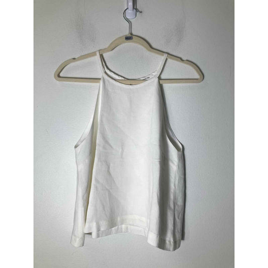 Emerson Fry White Linen Halter Neck Tank Sz S