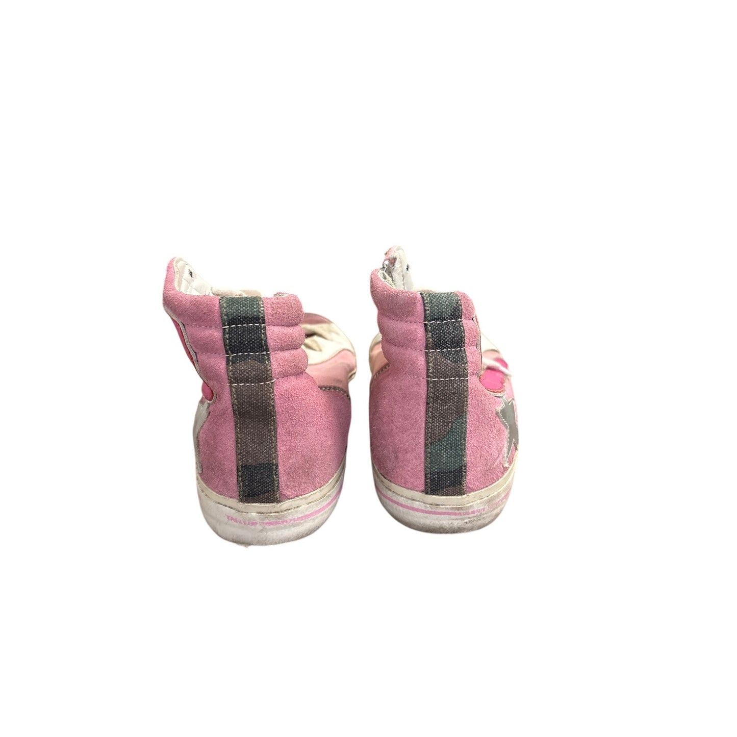 Golden Goose Pink High Top Side Zipper Tennis Shoes Sz 37 (7)