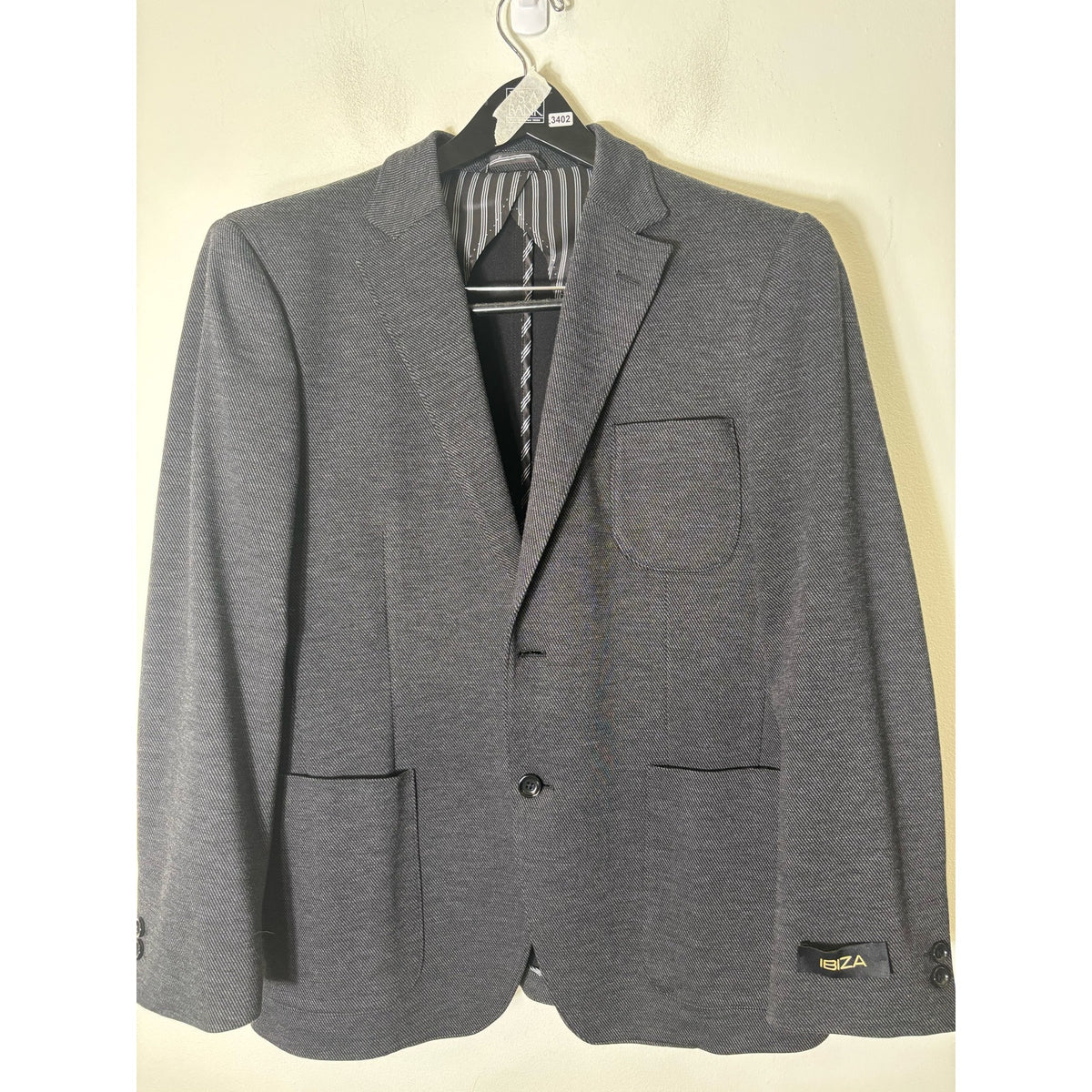 Ibiza Charcoal Gray Long Sleeve Wool Jacket Sz 40R