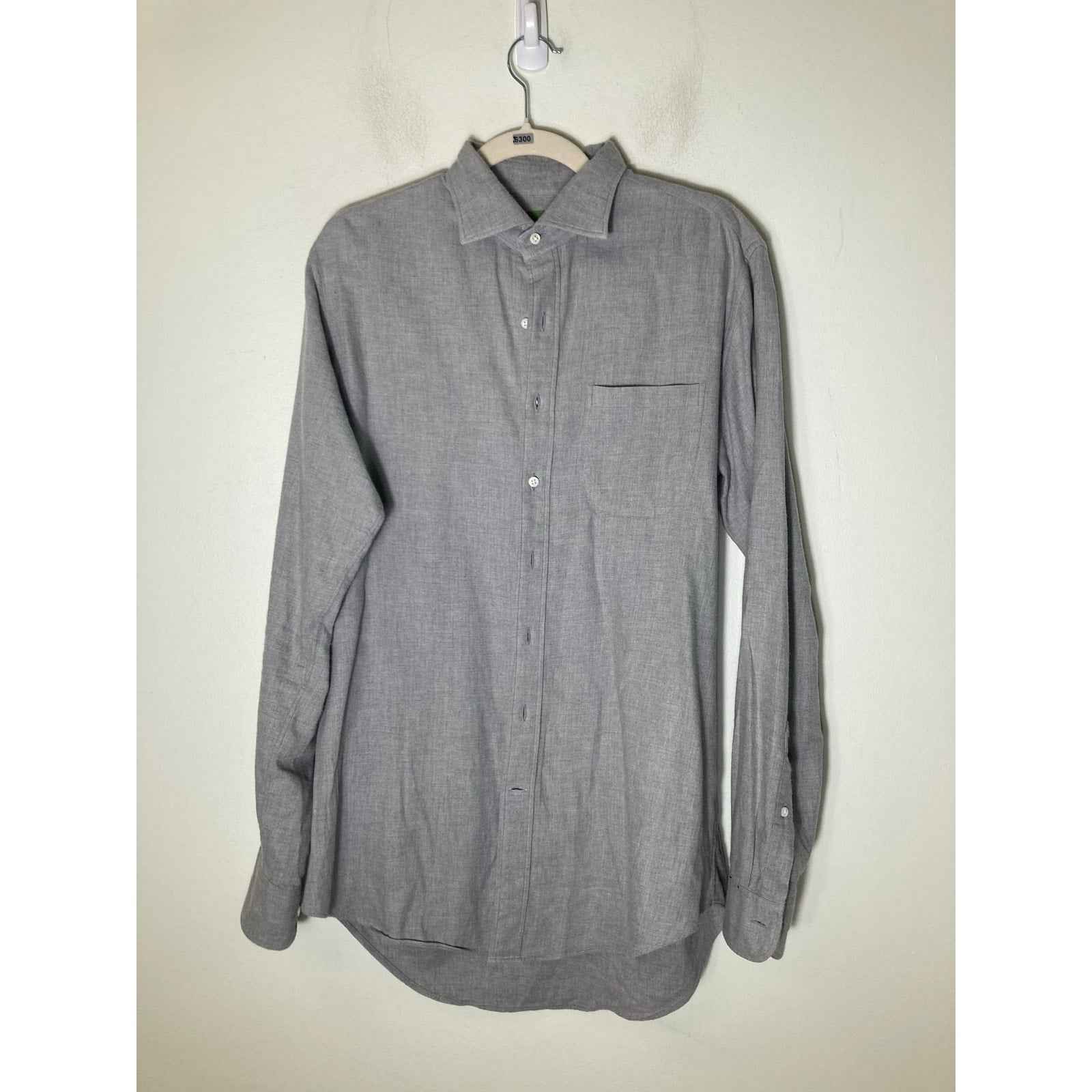Men's Sid Mashburn Gray Soft Button Up Shirt Sz M