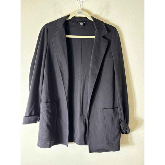 Athleta Black Sweatshirt Open Cardigan Sz 4