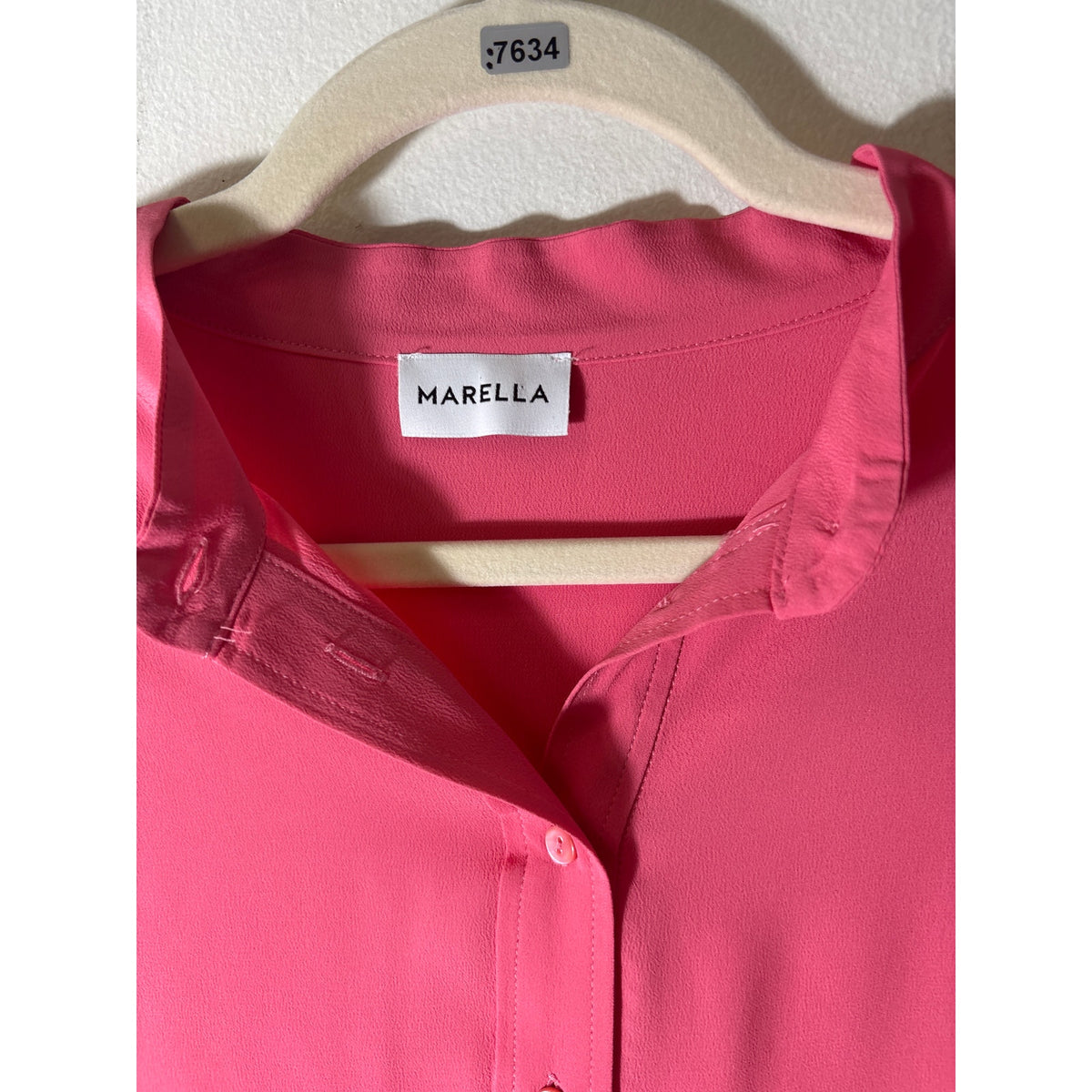 Marella Salmon Long Sleeve 4 Button Tunic Sz 46 (L)