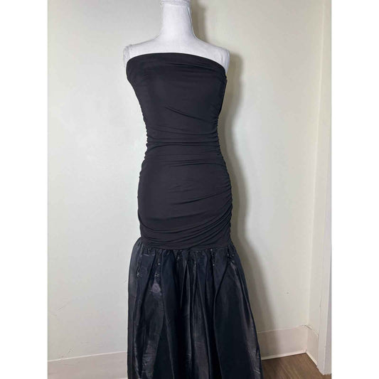 Staud Strapless Navy and Black Gown Sz 2