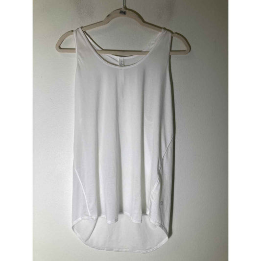 Lululemon White Sleeveless Athletic Tank with Cute Back Sz 8