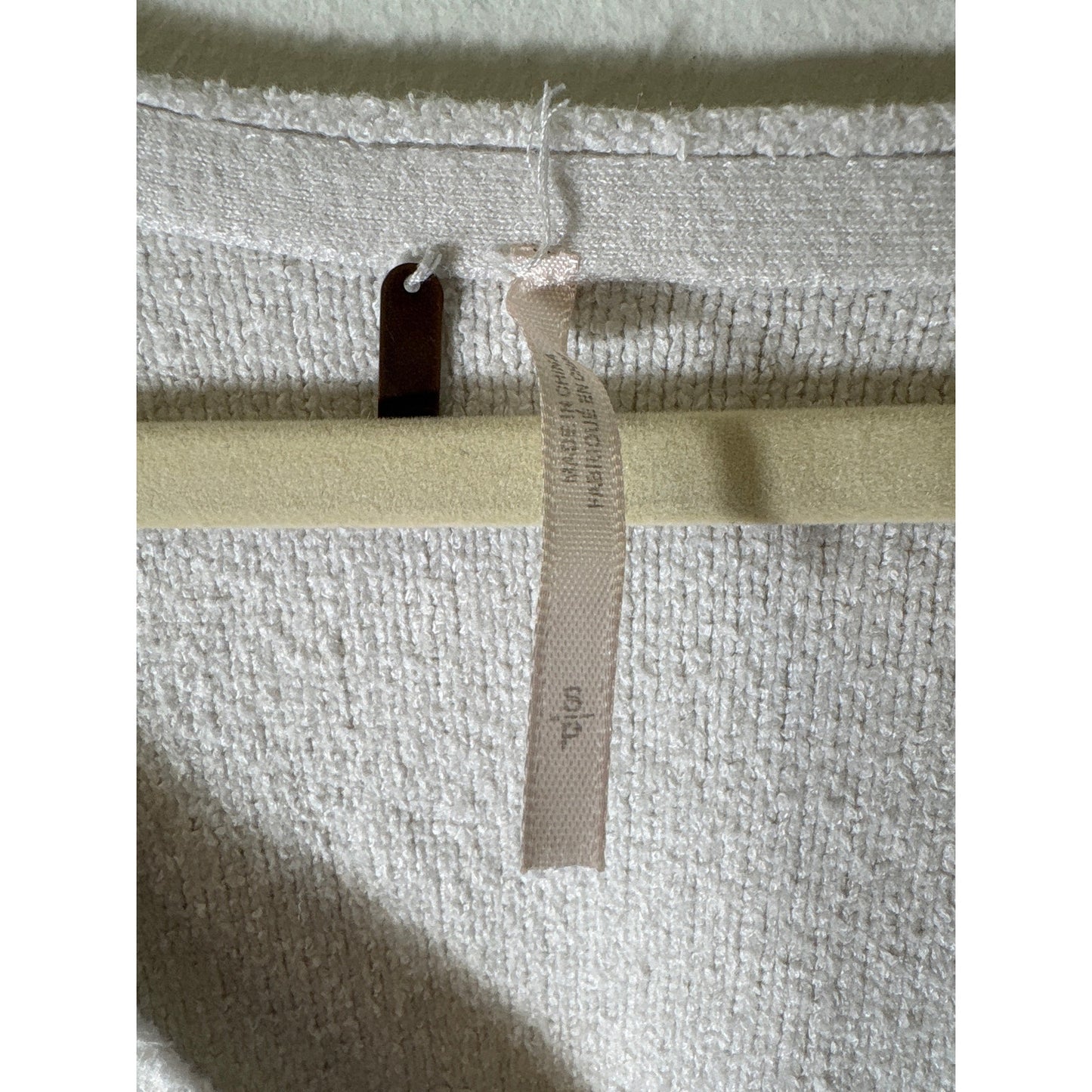 Free People White V Neck Long Sleeve Cropped Sweater Sz S