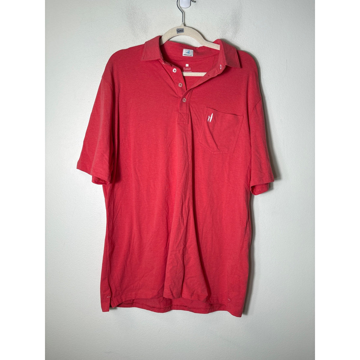 Mens Johnnie-O Salmon Short Sleeve Cotton Golf Shirt Sz L