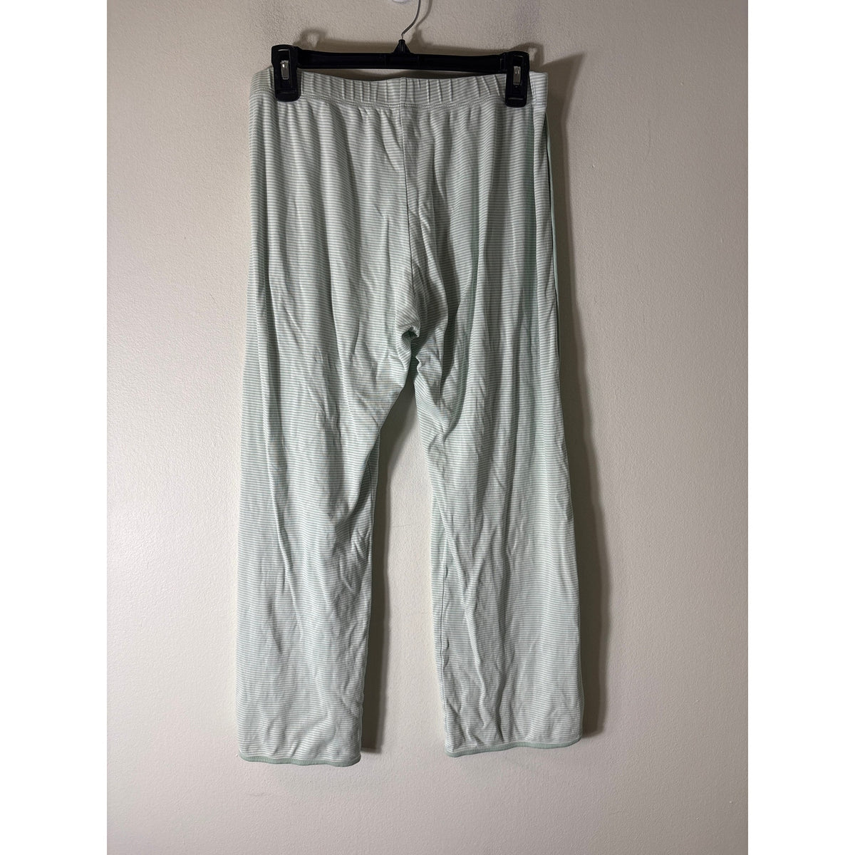 Lake Green and White Stripe PJ Crop Pants Sz M