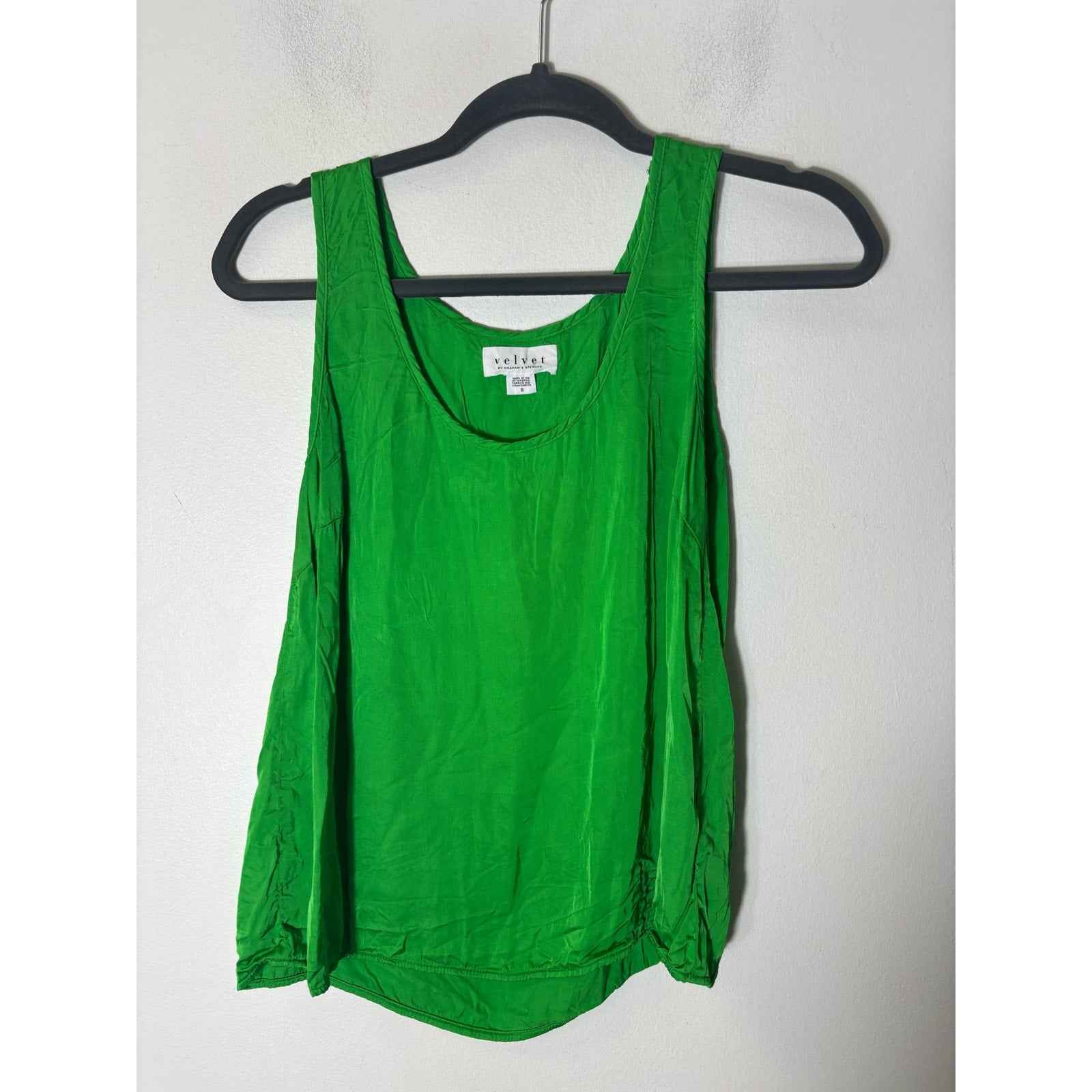 Velvet by Graham and Spencer Bright Green Sleeveless Tank Top Sz S