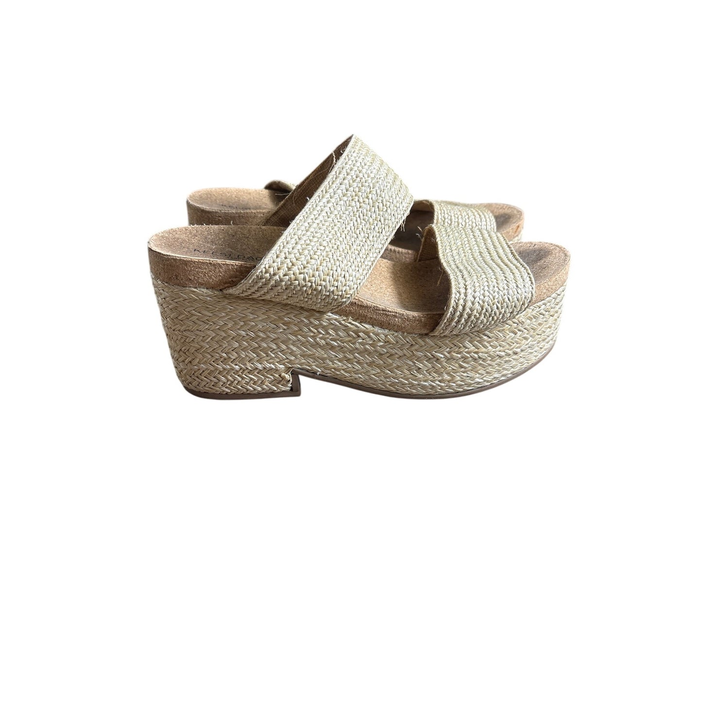 Kelsi Dagger Platform Rafia Sandals Sz 9