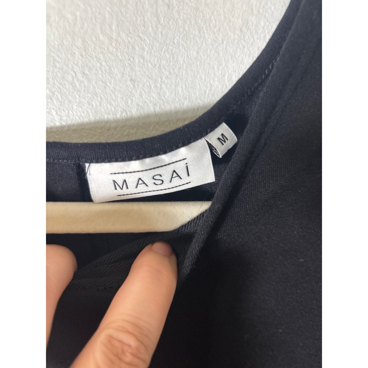Masai Black Long Sleeve Shift Dress Sz M