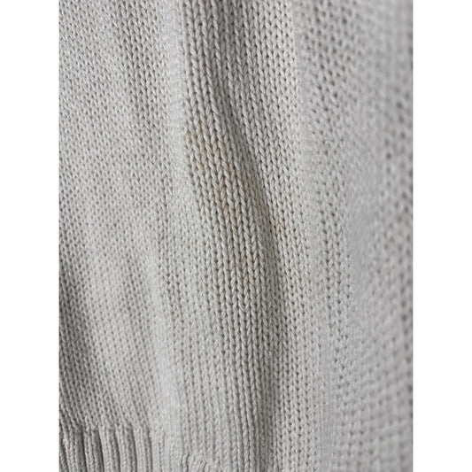 Xirena Cream Pink Long Sleeve Cotton Knit Sweater Sz S