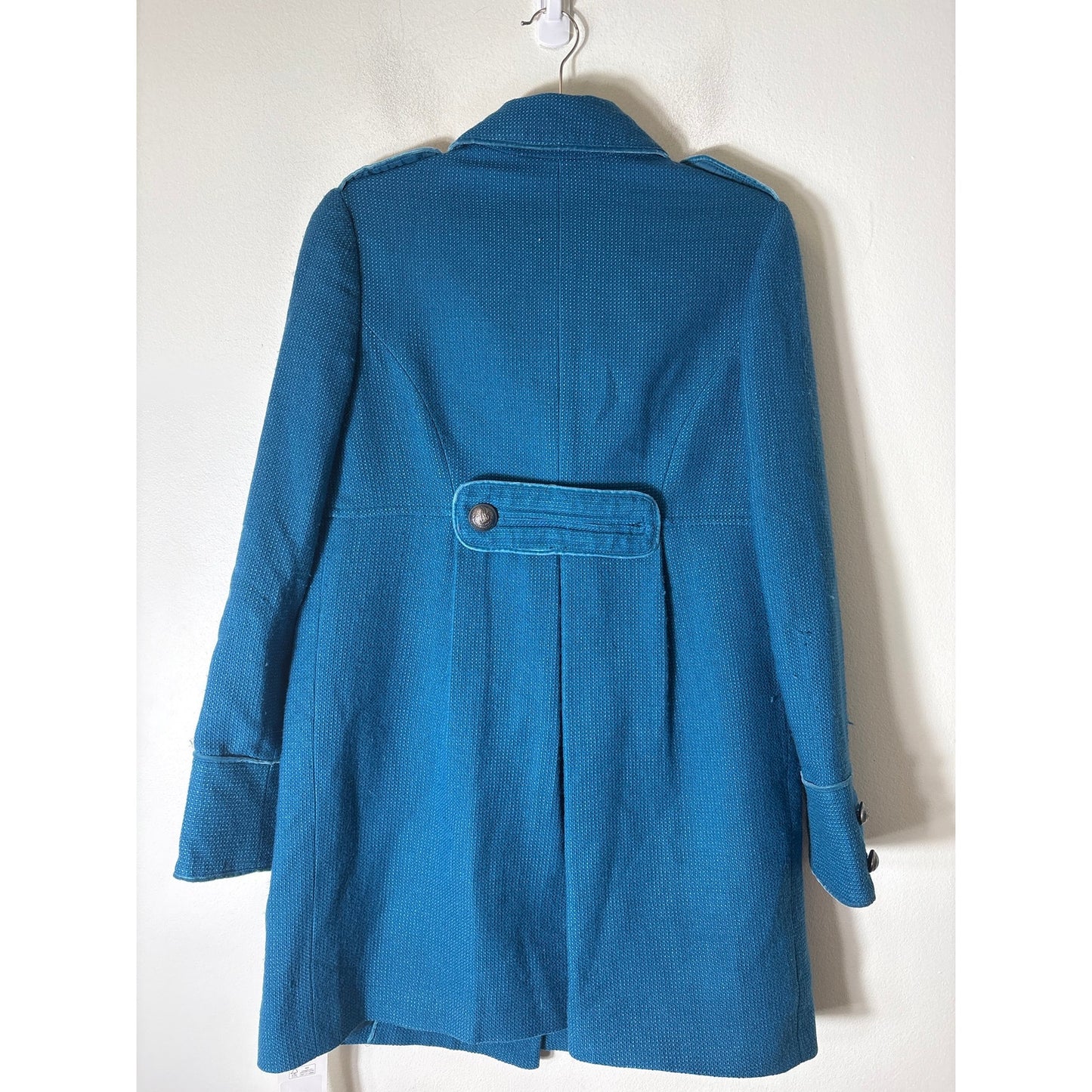 Juicy Couture Teal Millitary Style Coat sz M
