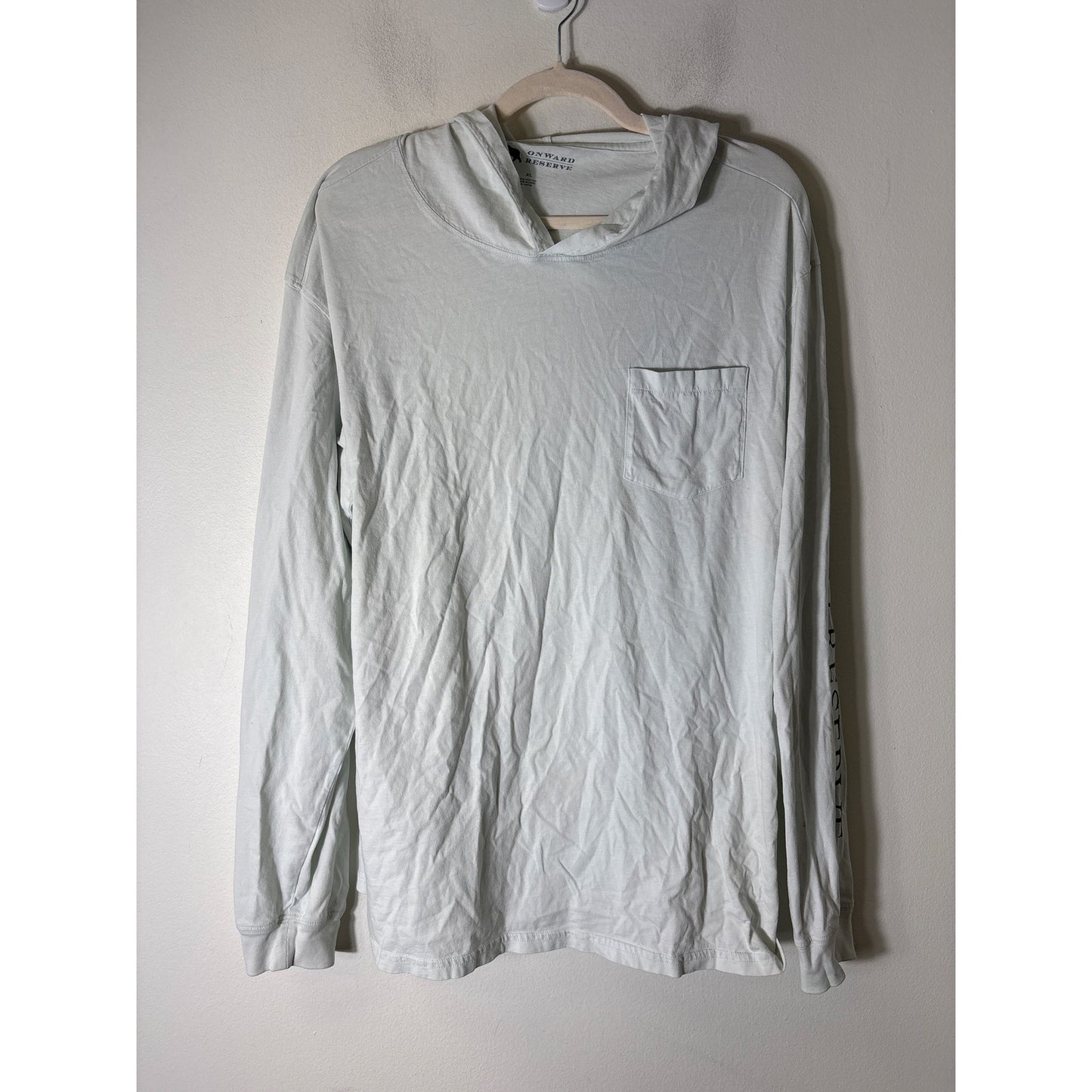 Men's Onward Reserve Pale Green Long Sleeve Cotton Tee Sz XL
