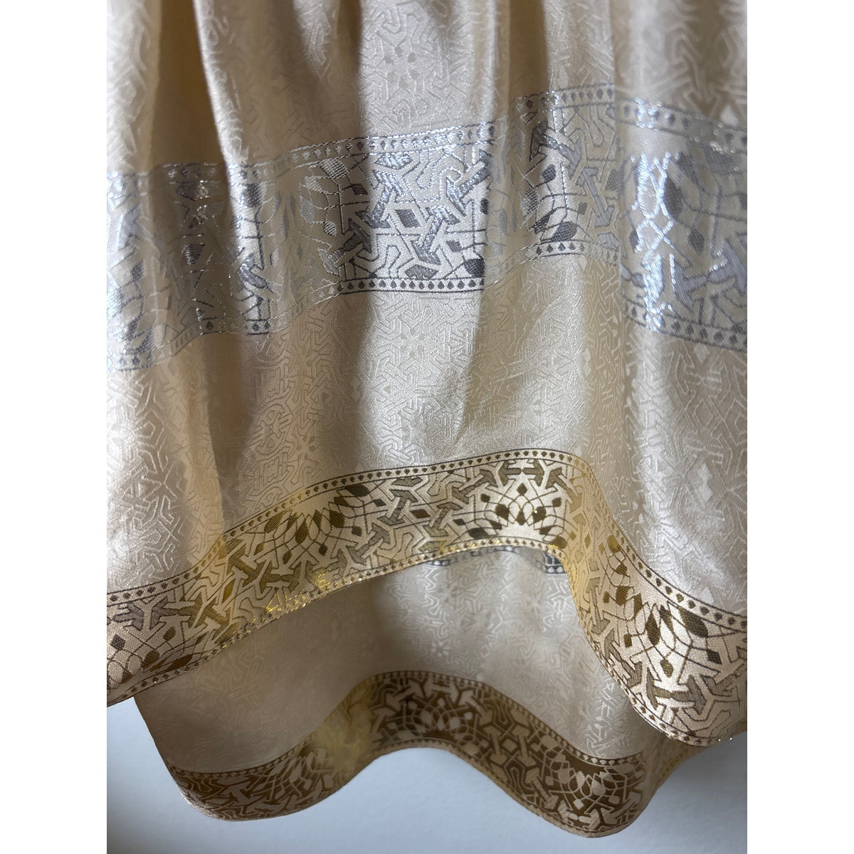 Rachel Zoe Silk Metallic Jacquard Boho Tunic Dress 6