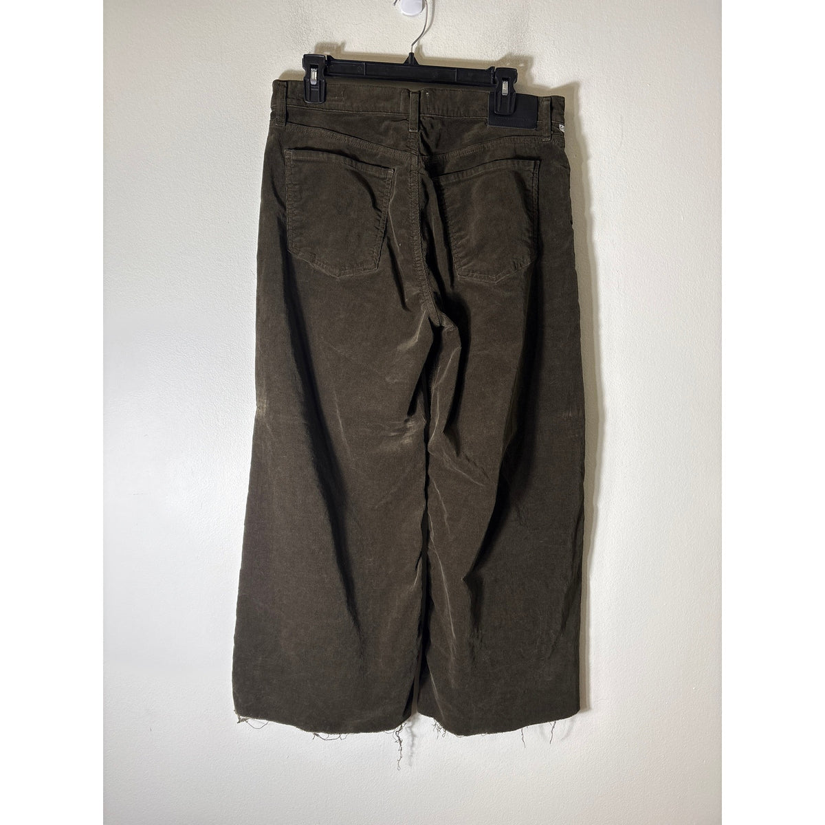 Citizens Of HUMANITY Dark Green Gray Wide Leg Cordoroy Pants sz 31