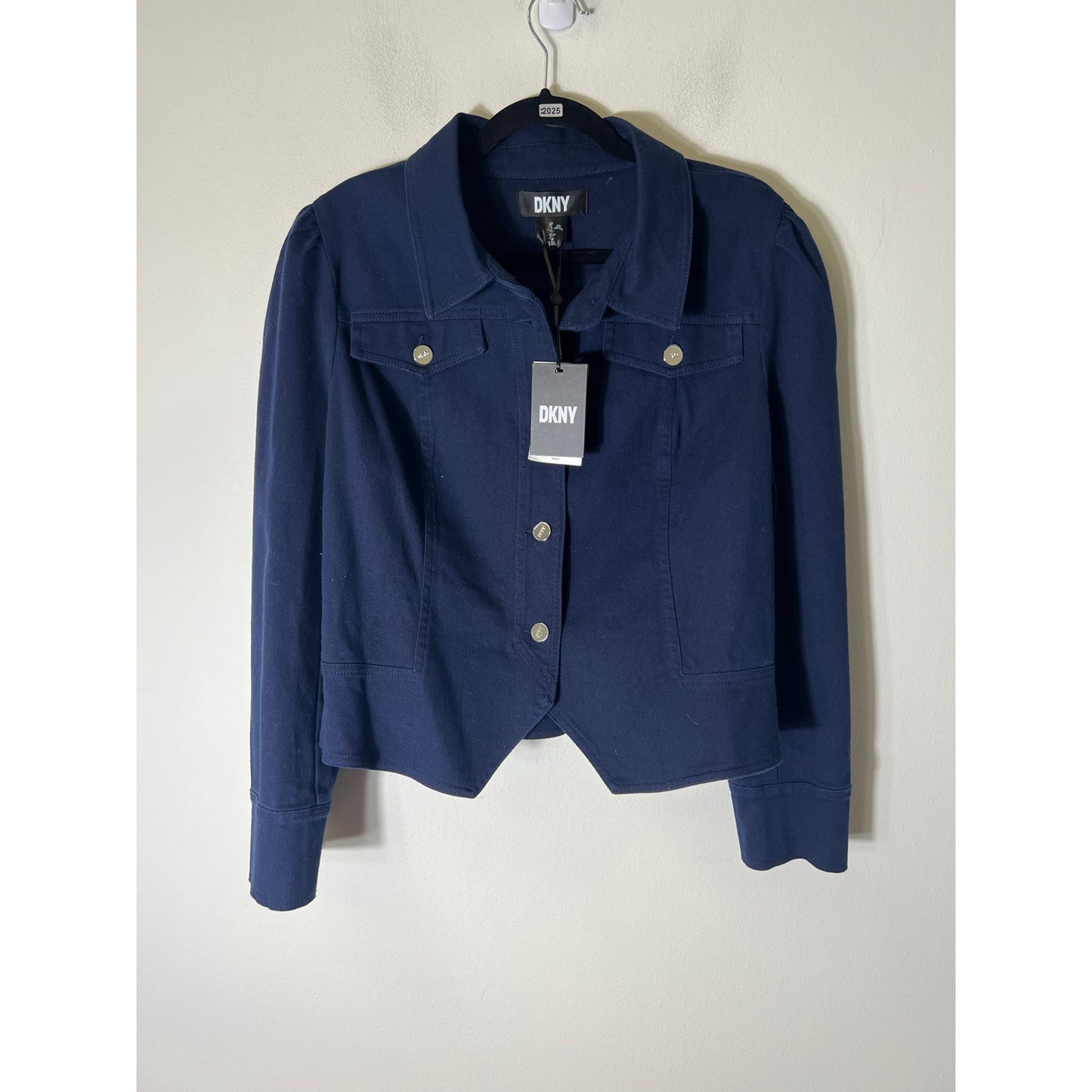 NWT DKNY Navy Denim Jacket Sz L