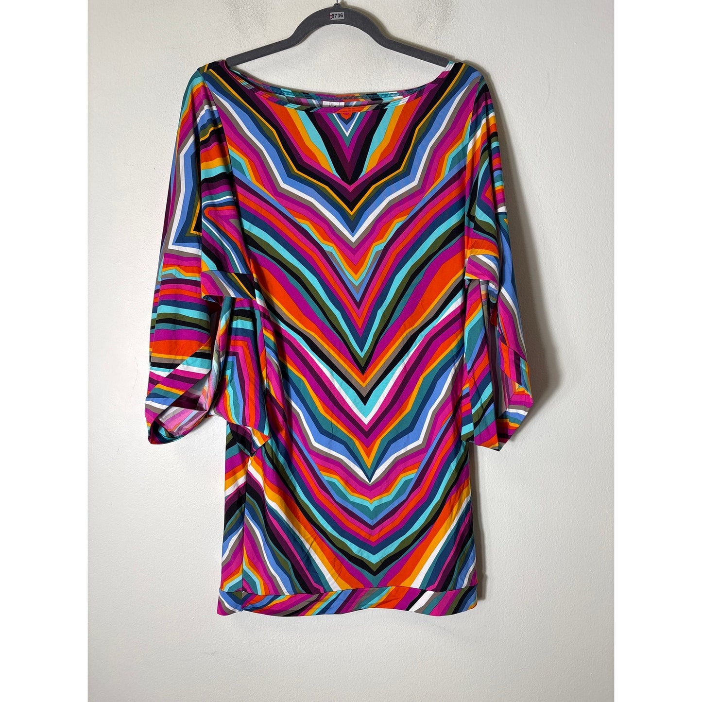 Trina Turk Multicolor Striped Knee Length Dress Sz M