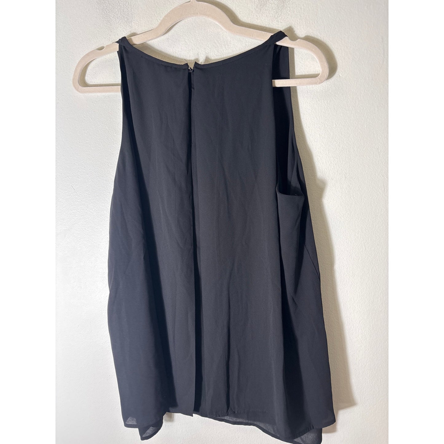 Zac & Rachel Black Tank Blouse Sz L