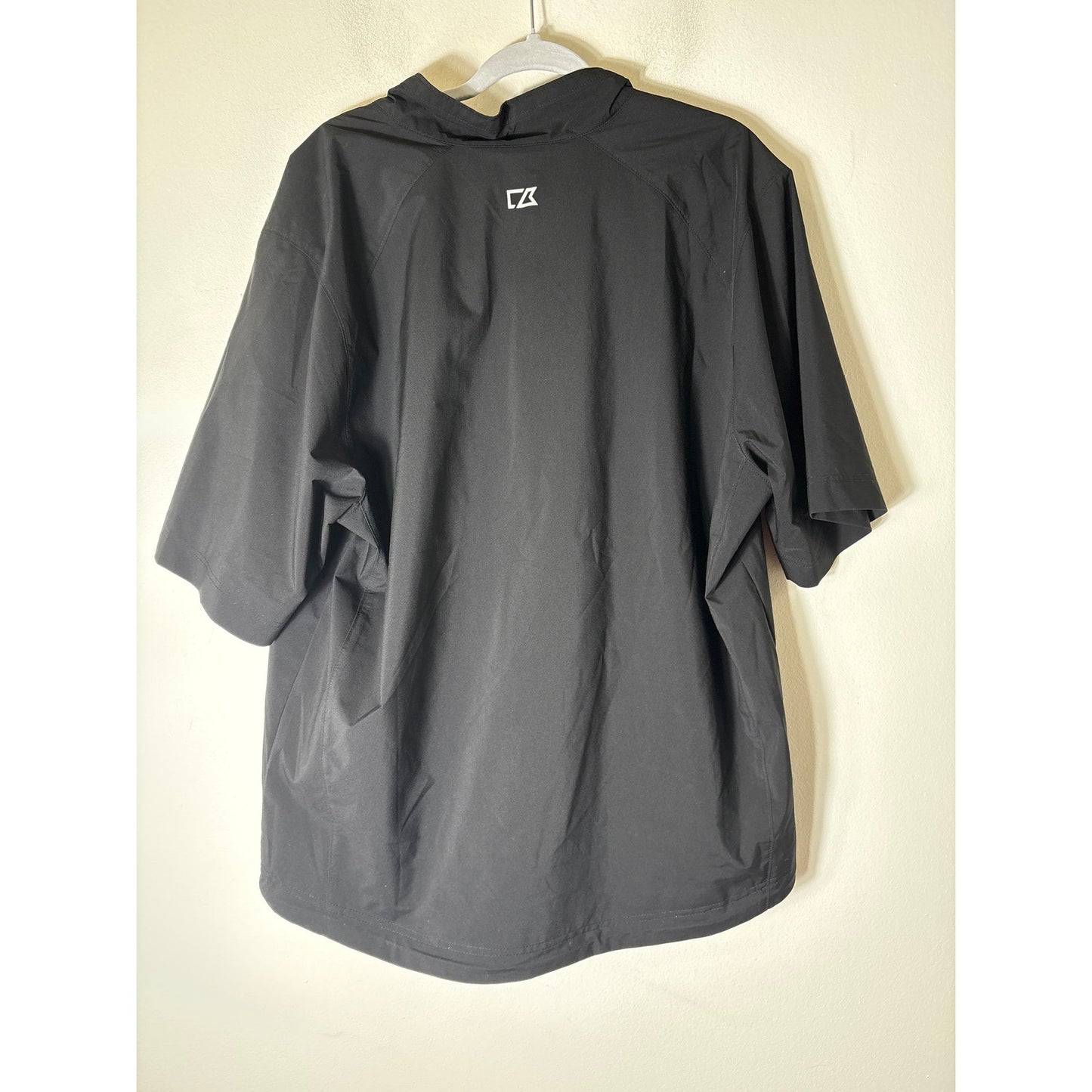 Men's Cutter & Buck Black Short Sleeve Weather Resistant Shirt Sz L