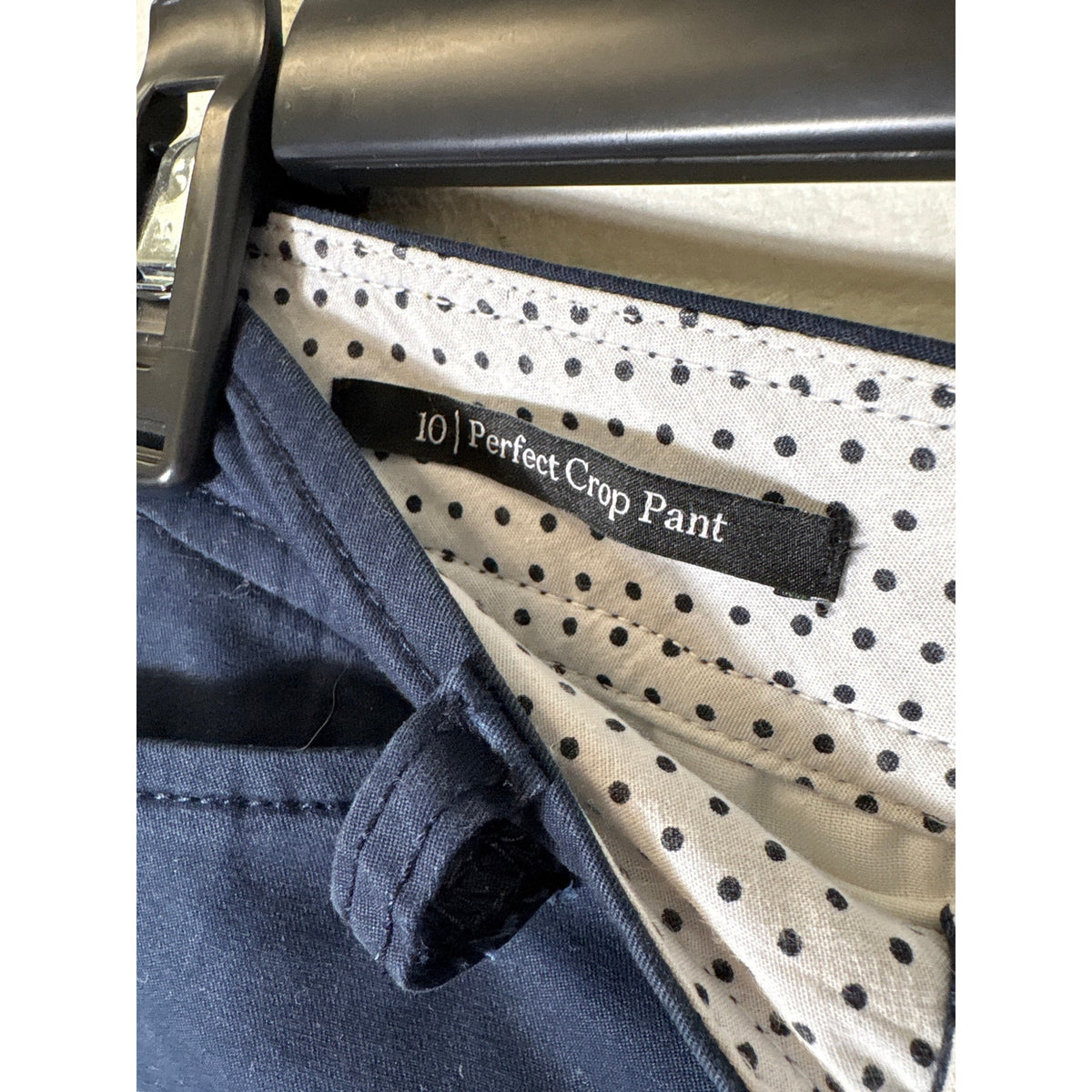 Talbots Navy Cotton Perfect Crop Pant Sz 10