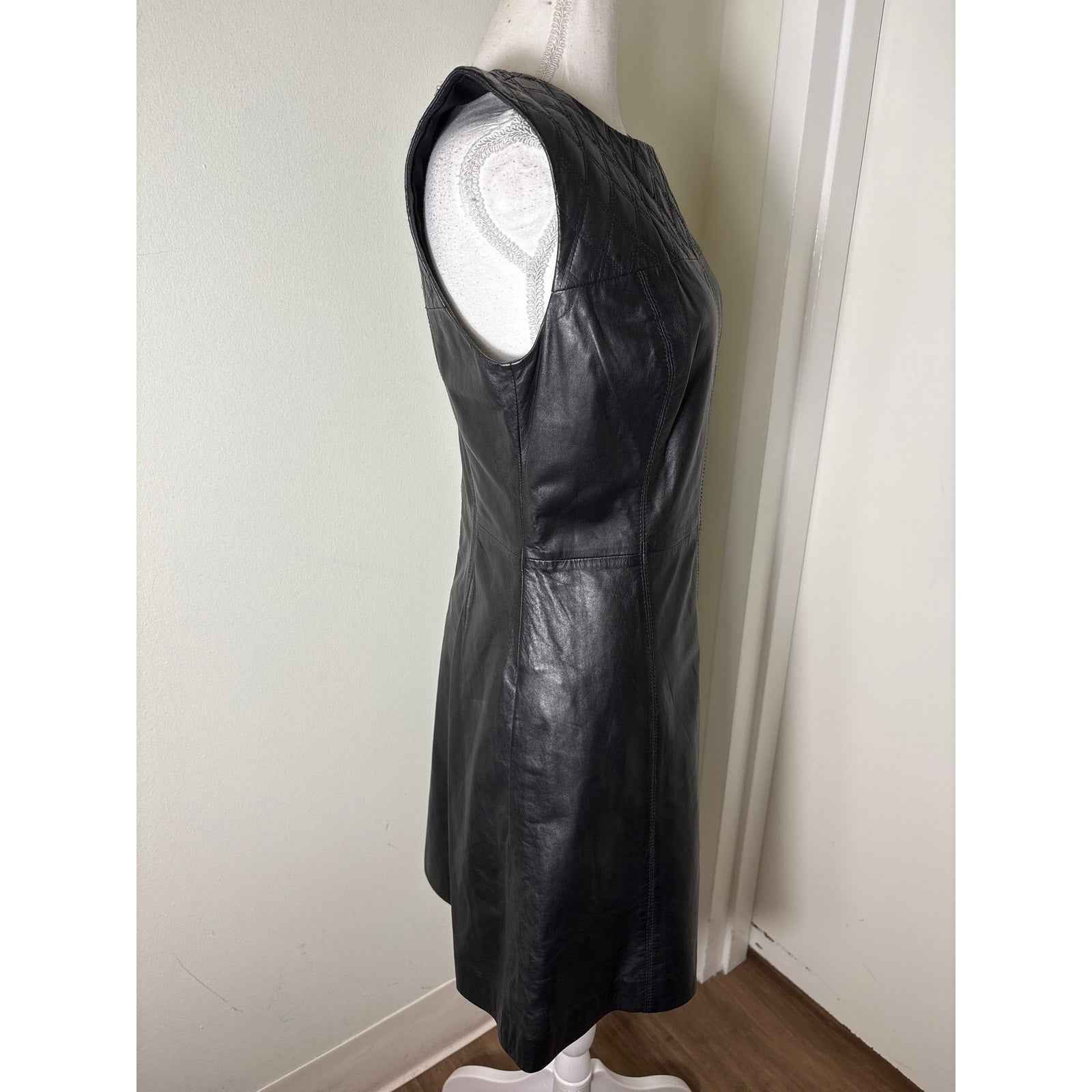 Miss Wu 100% Leather Mini Dress Sz 8