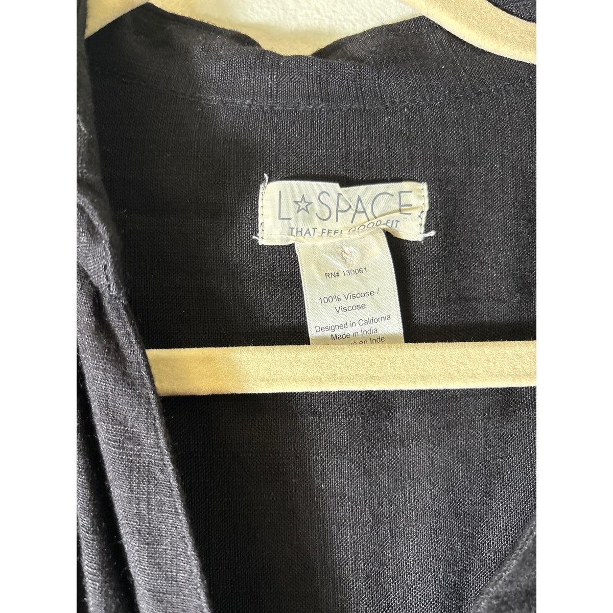 L Space Black Long Sleeve Shirt Dress Sz XS/S