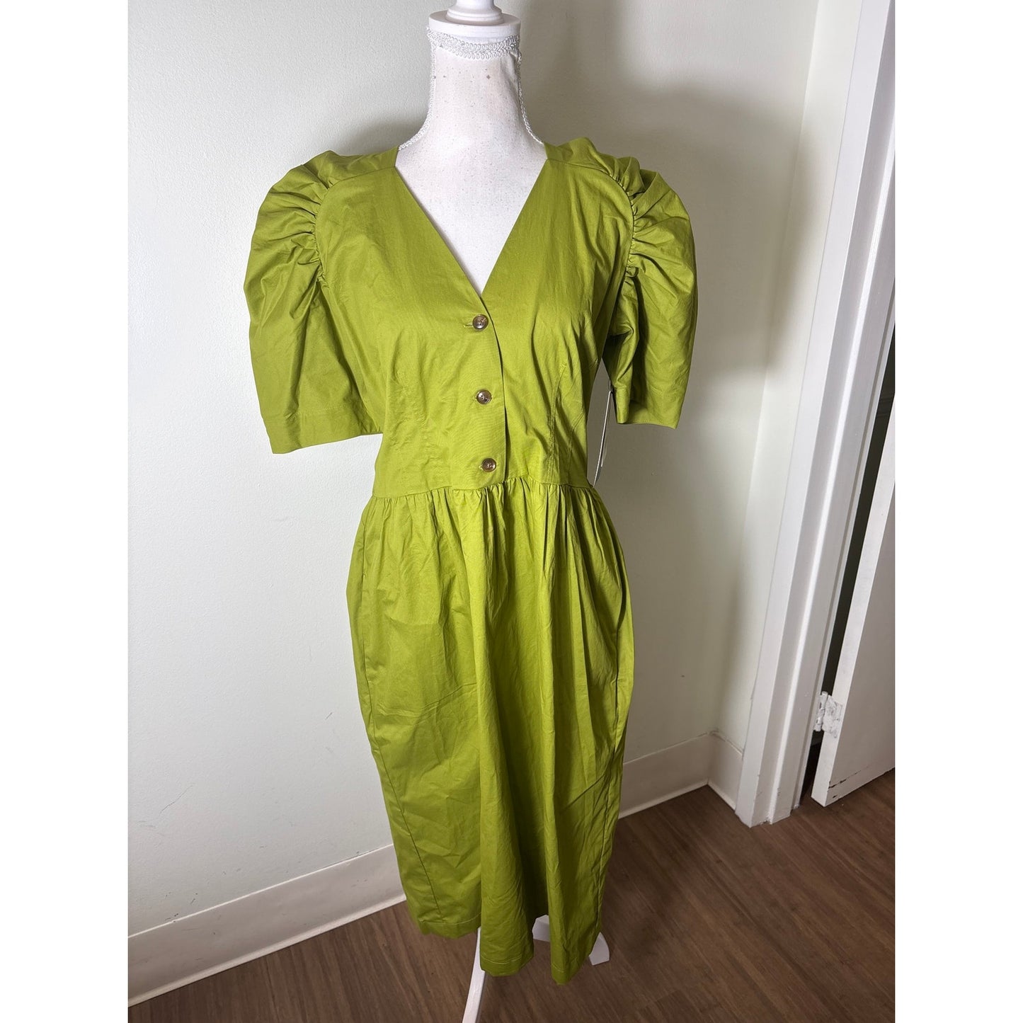 NWT Tuckernuck Woodbine Green Midi Dress Sz L