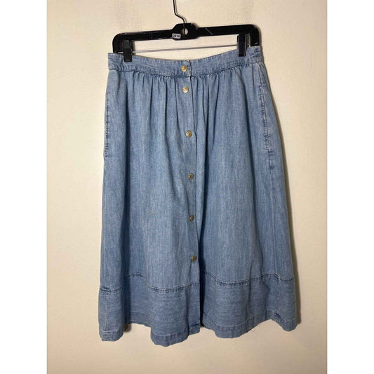 A.P.C Pull On Denim Midi Skirt Sz 38