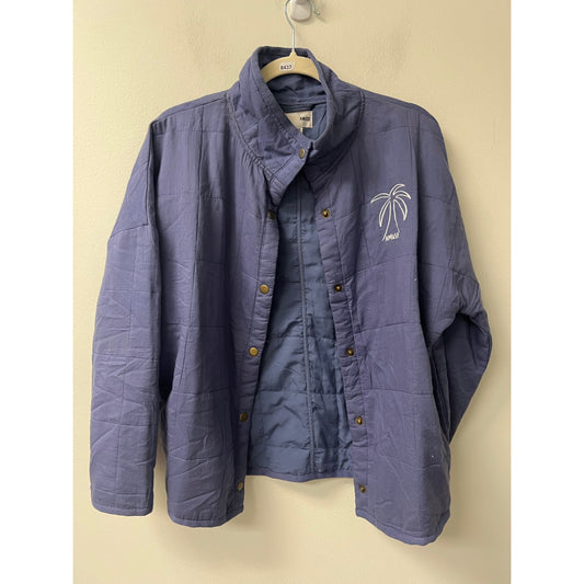 Society Amuse Snap Quilted Jacket in Blue Sz XS