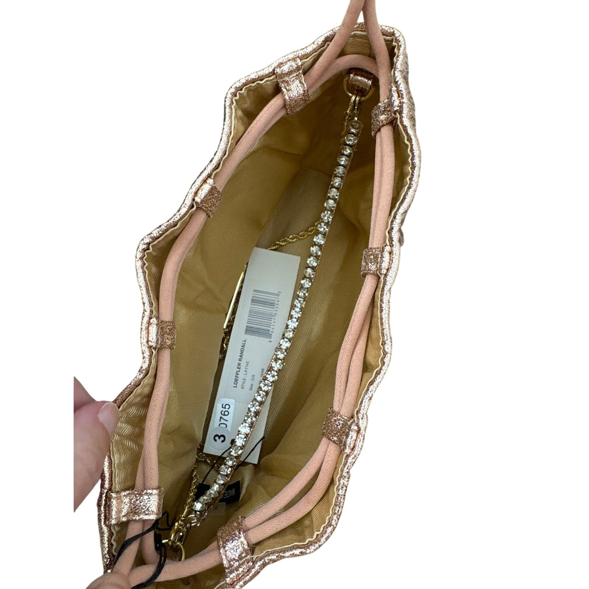 NWT Loeffler Randall Copper Metallic Layne Clutch Sz 9"x10"
