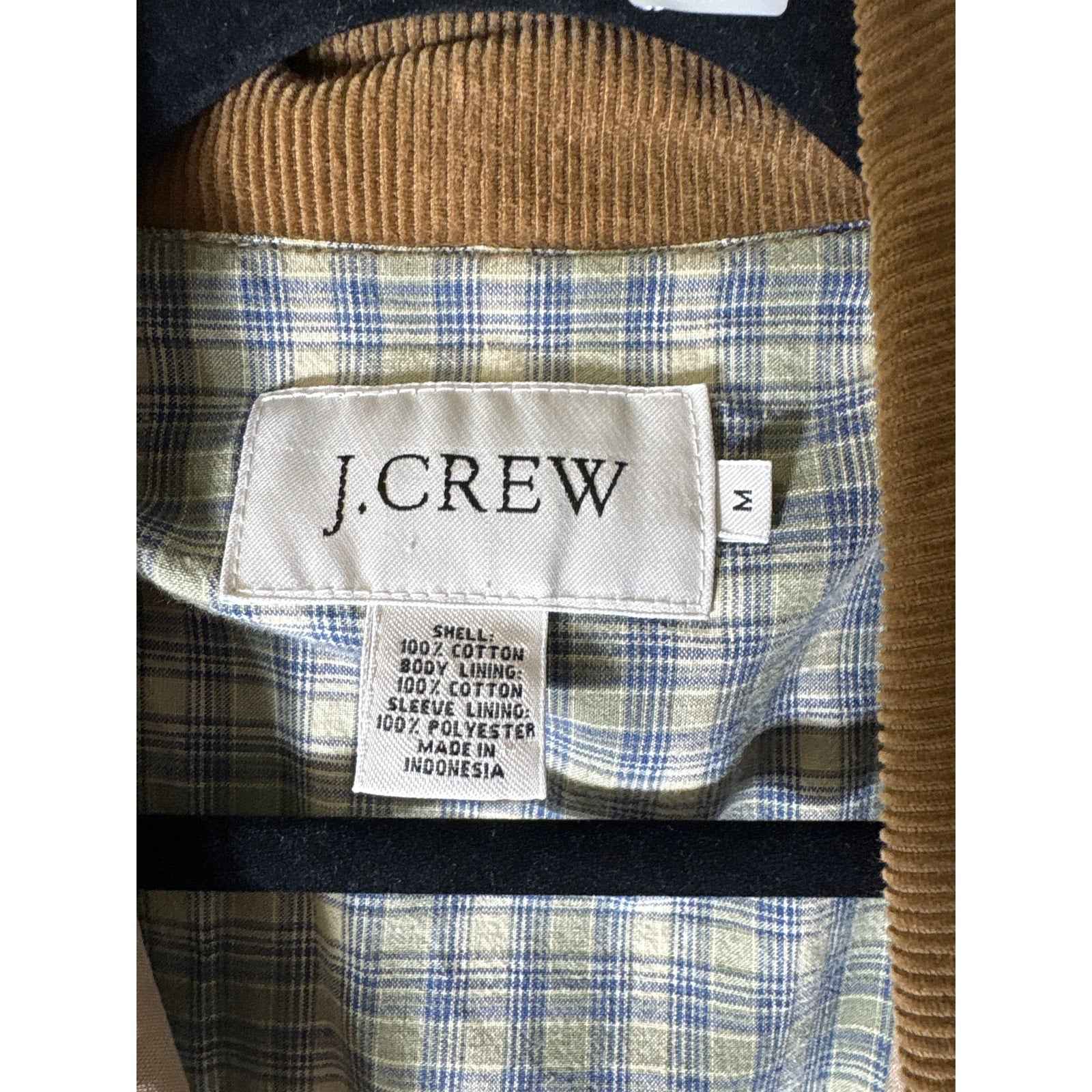 Mens J. Crew Tan Long Sleeve Cotton Barn Coat Sz M