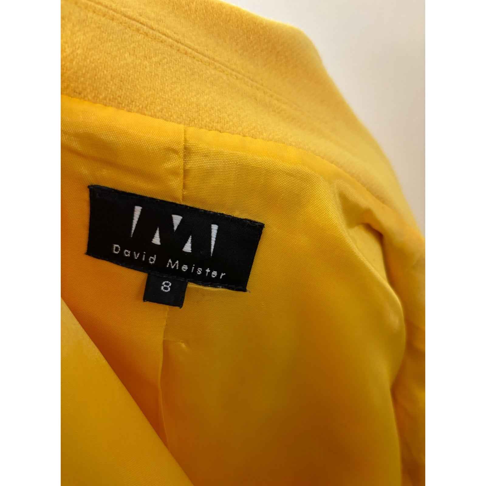 David Meister Yellow Cropped Jacket sz 9
