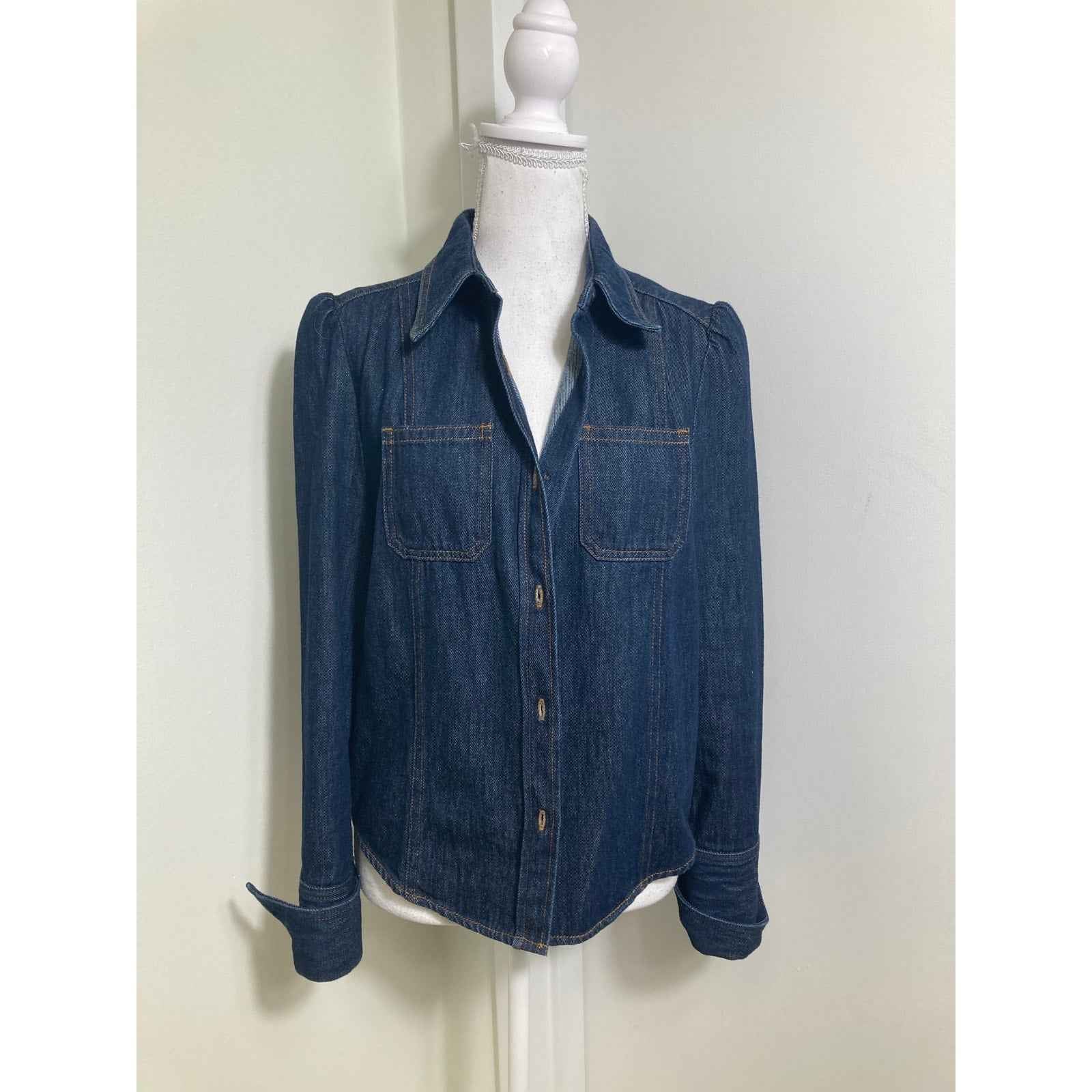 Dries Van Noten Denim Button Up Shirt Sz 42