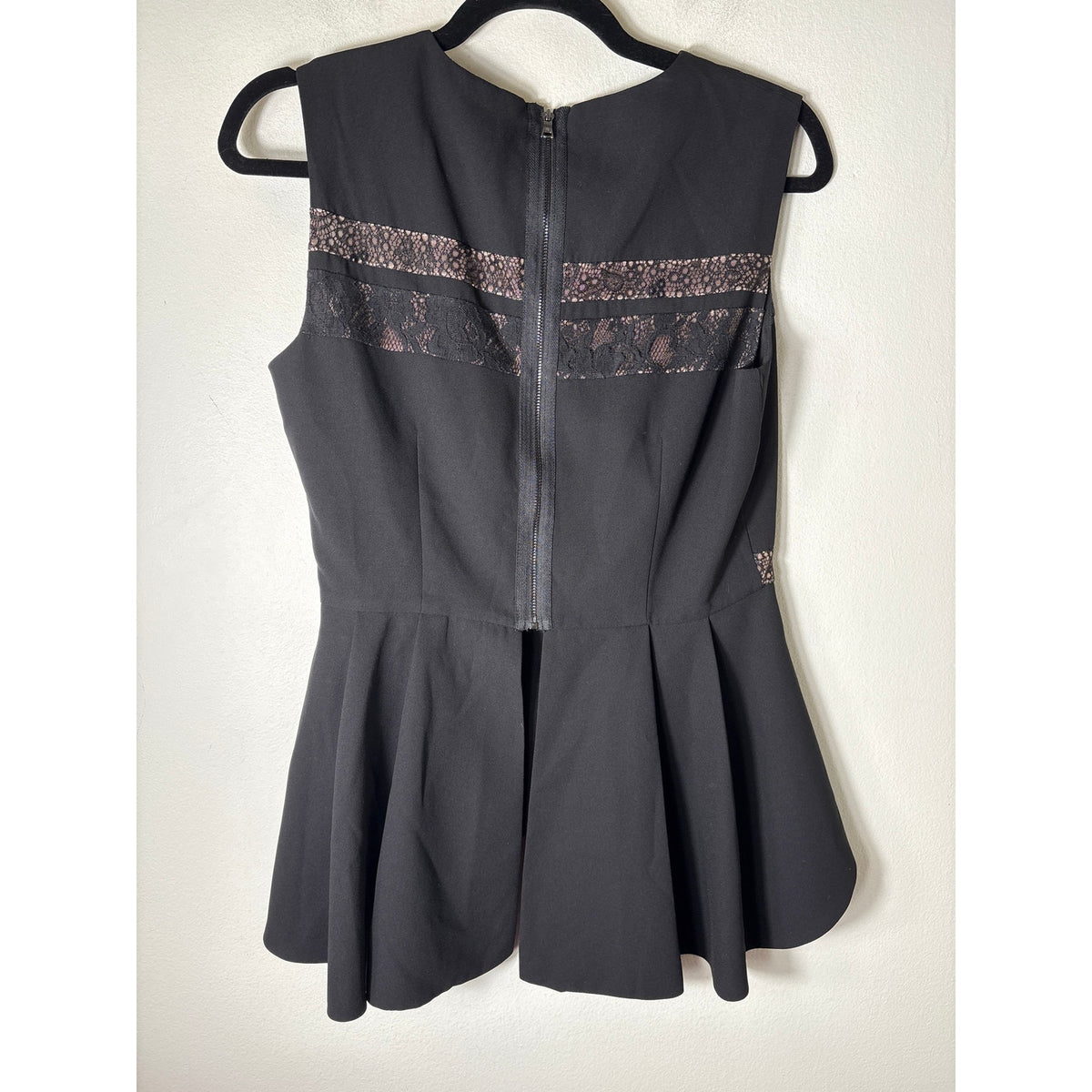 BCBG Generation Black Lace Flutter Sleeve