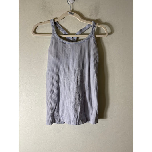 Lululemon Pale Blue Ribbed Racerback Tank Sz S