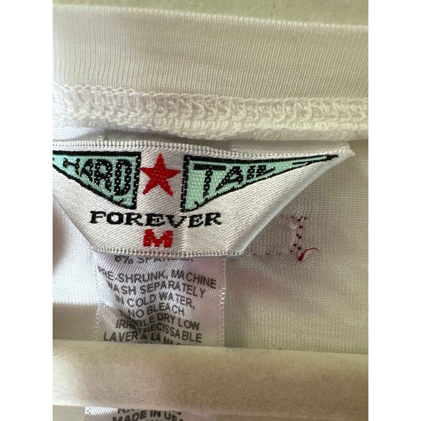 Hard Tail White Short Sleeve Open Back Athletic Top Sz M