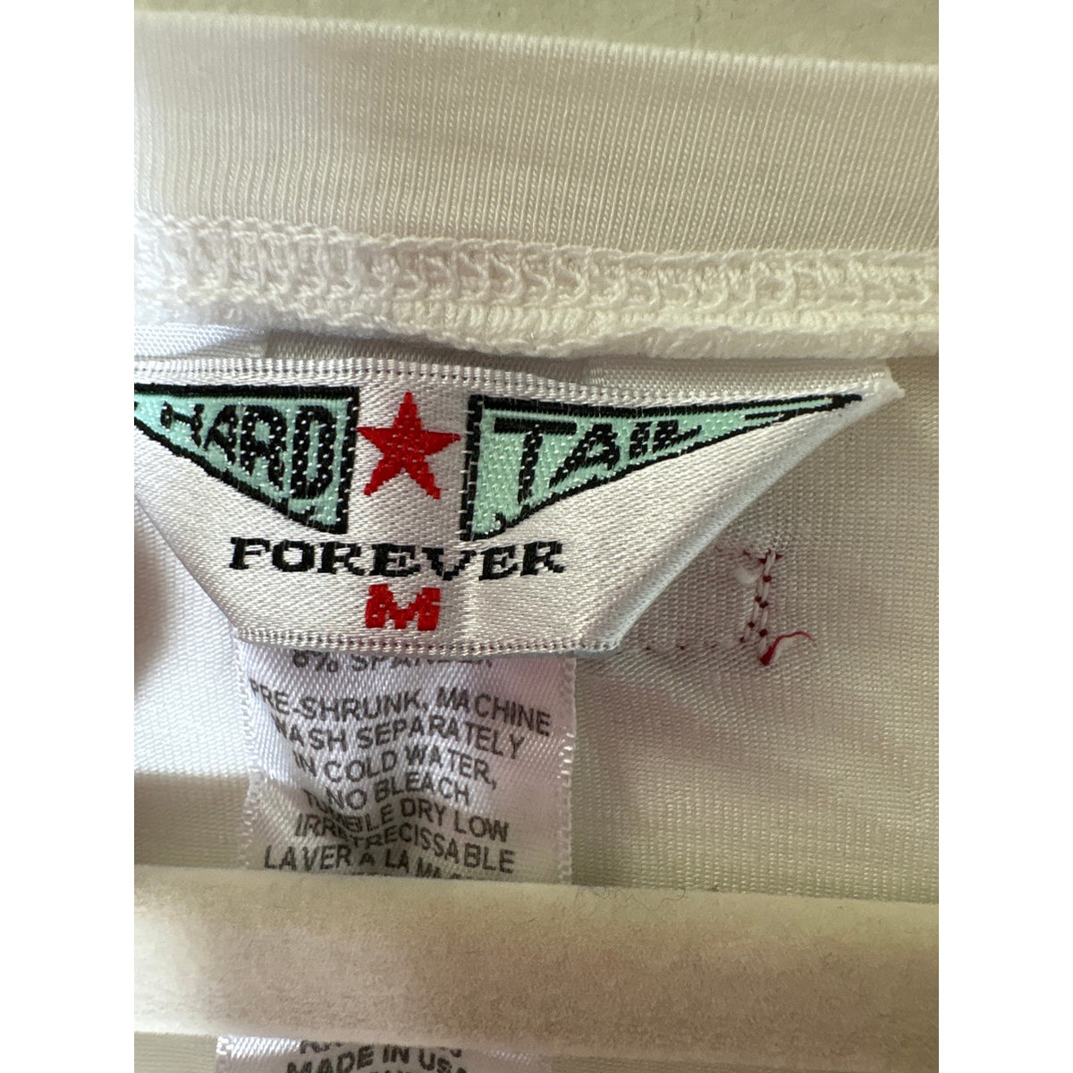 Hard Tail White Short Sleeve Open Back Athletic Top Sz M