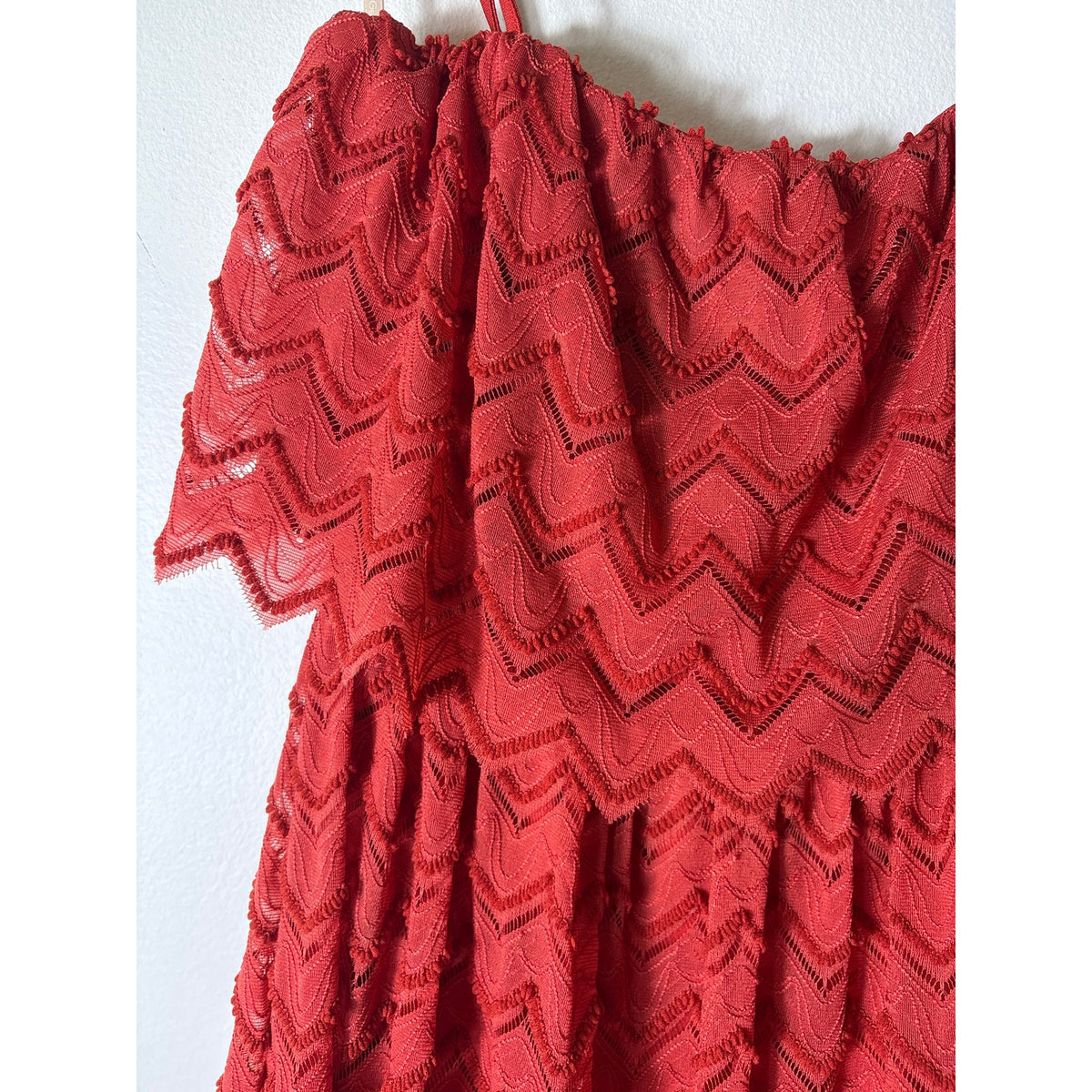 NWT BCBG Generation Dark Orange Layered Mini Dress Sz 4