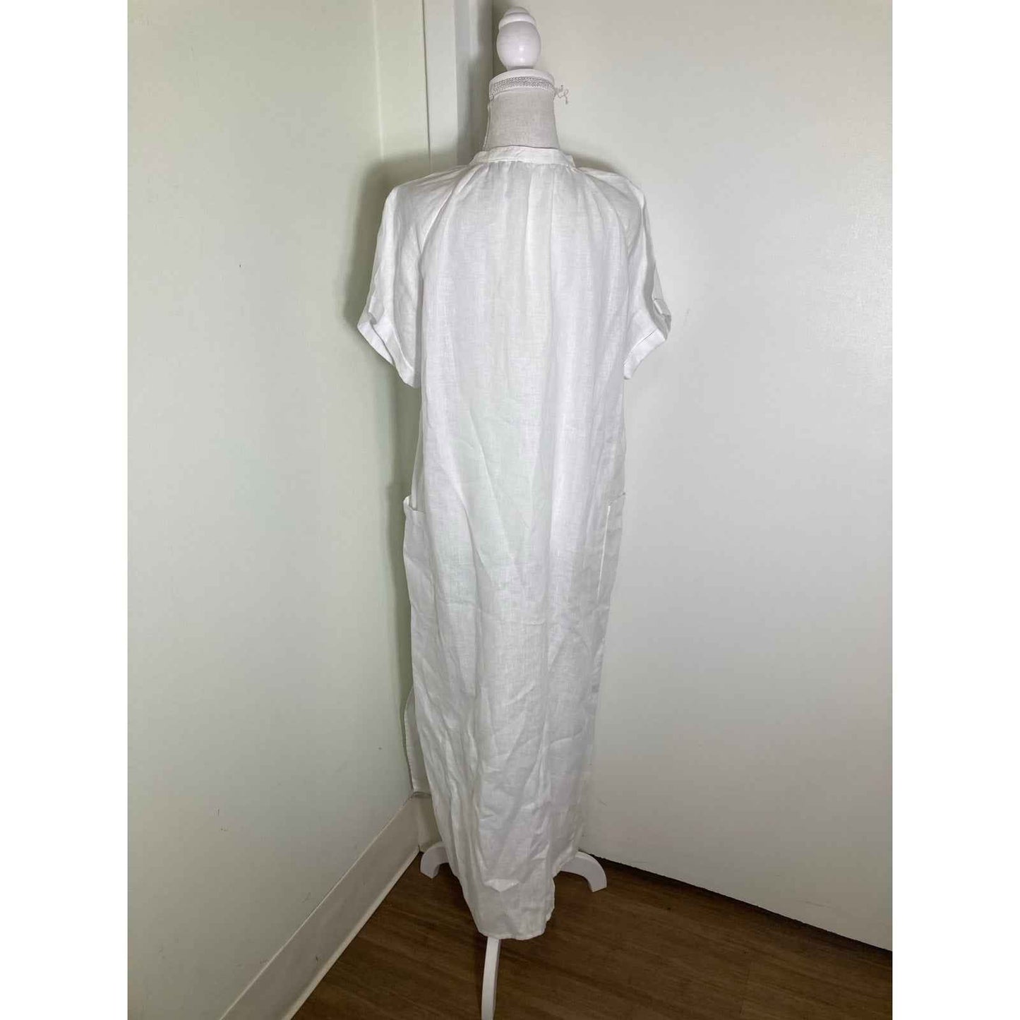 Unsubscribed White Linen Maxi Dress Sz 6