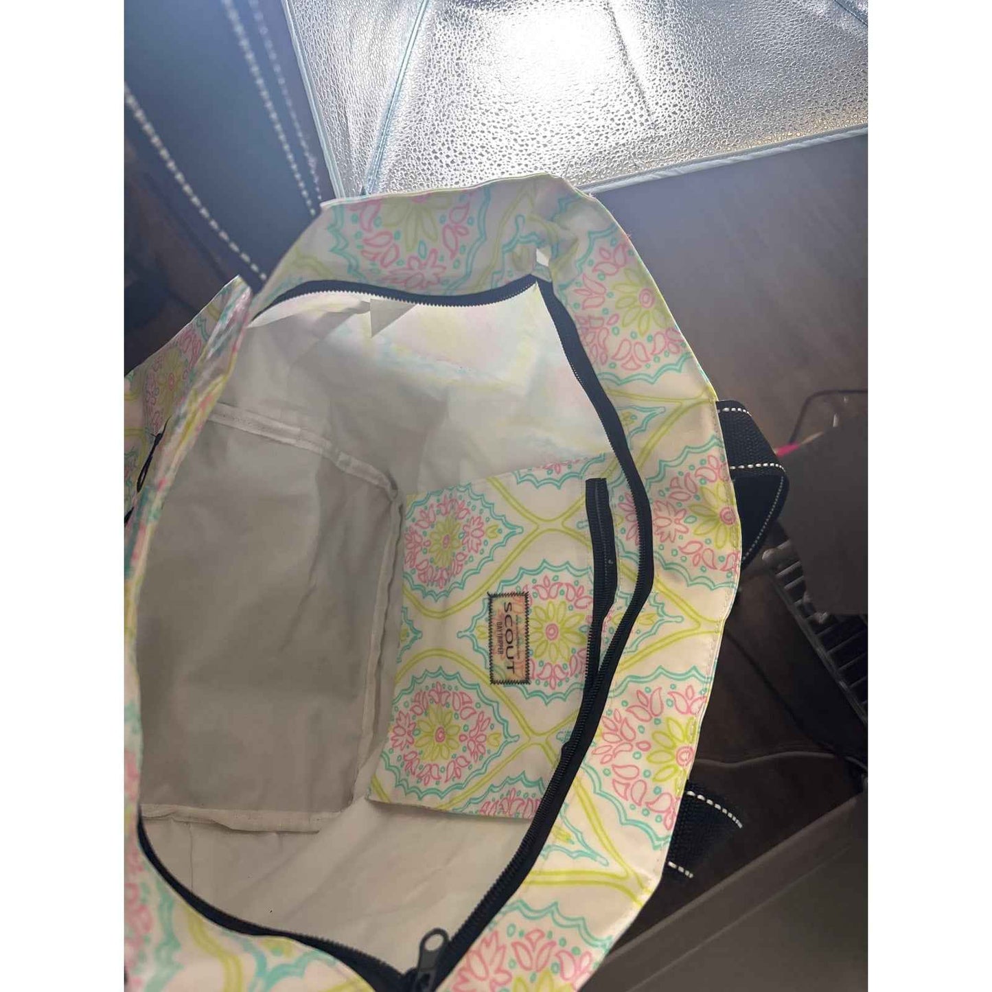 Scout Pastel Print Day Tripper Bag with "Lucy" Monogram