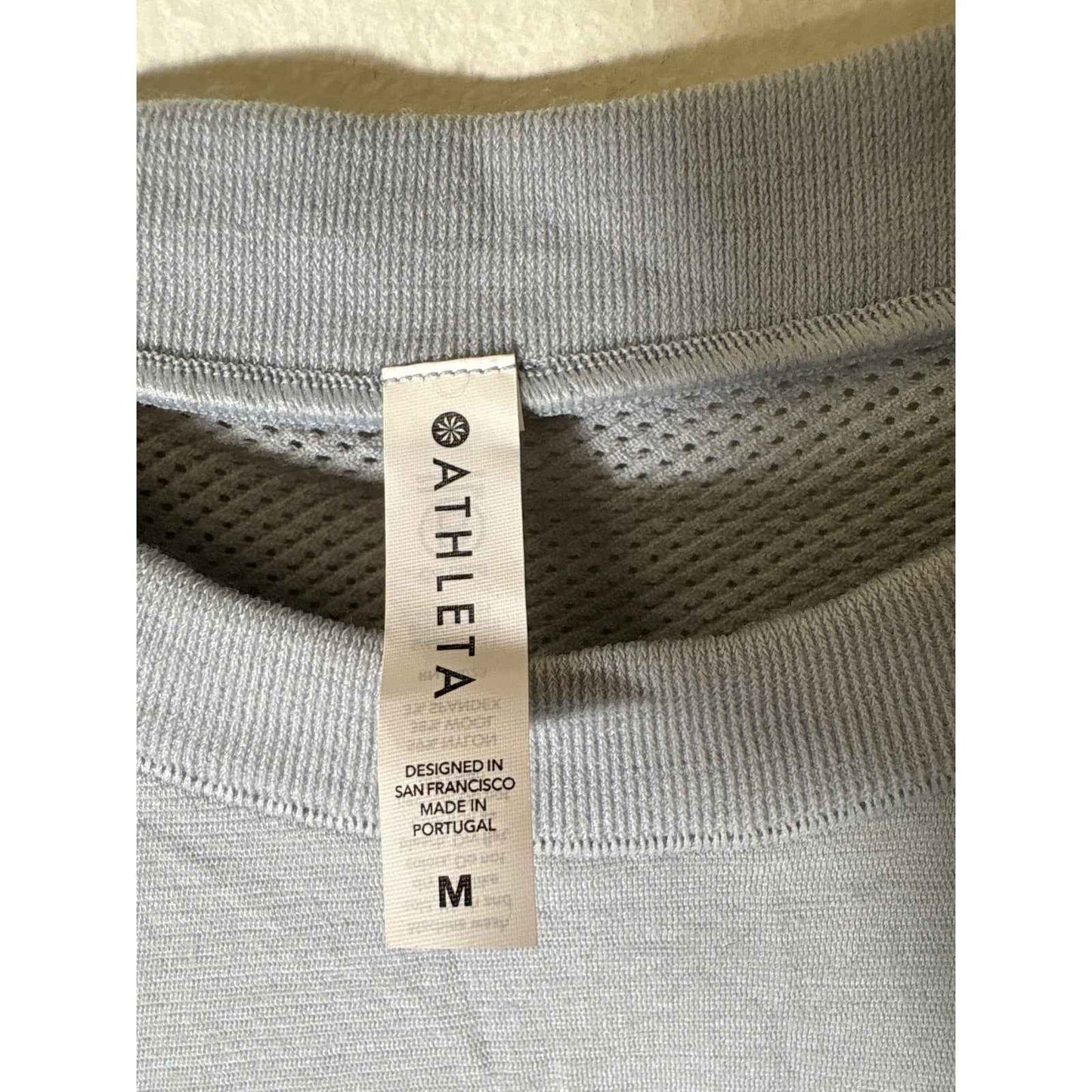 Athleta Grayish Blue Sleeveless Ruched Athletic Top Sz M