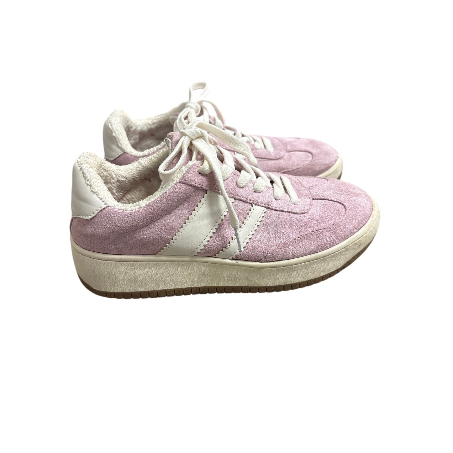 Steve Madden Pink With White Accent Tennis Shoes Sz 4