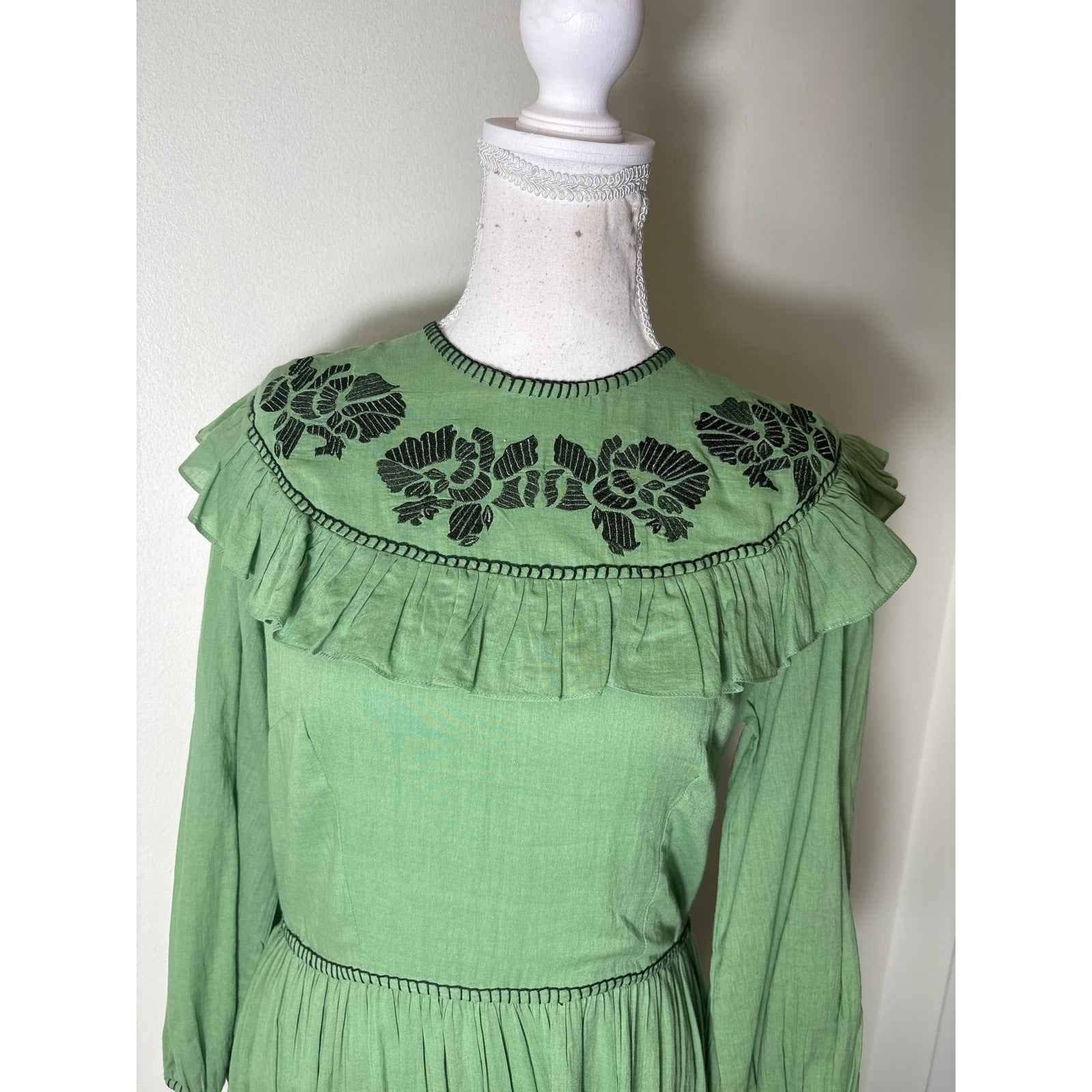 NWT Carolina K Green Pamela Dress Sz M