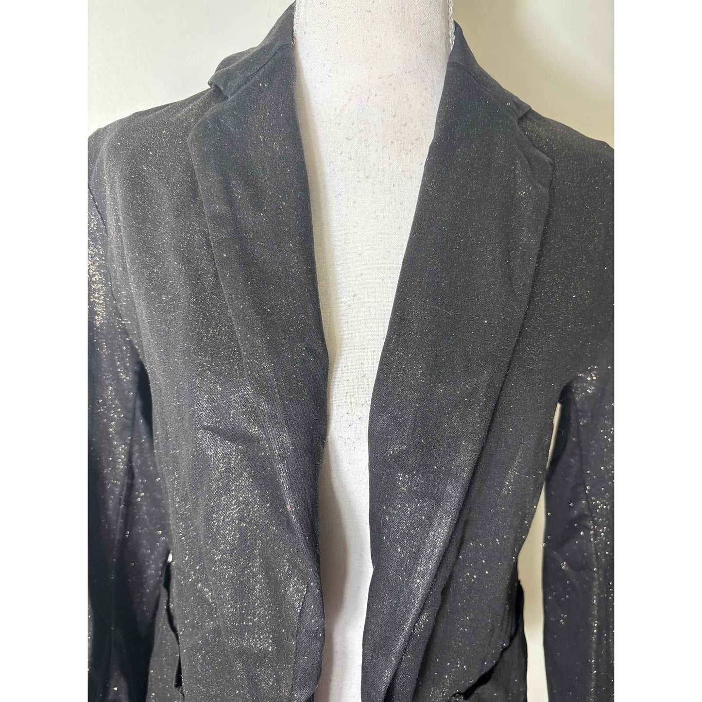 Frank & Eileen Black Shimmer Blazer Sz S